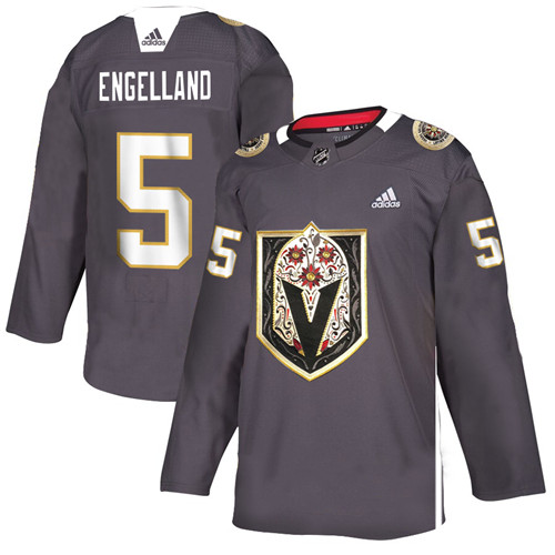 Vegas Golden Knights #5 Deryk Engelland Grey Latino Heritage Night Stitched Jersey - Zenithce