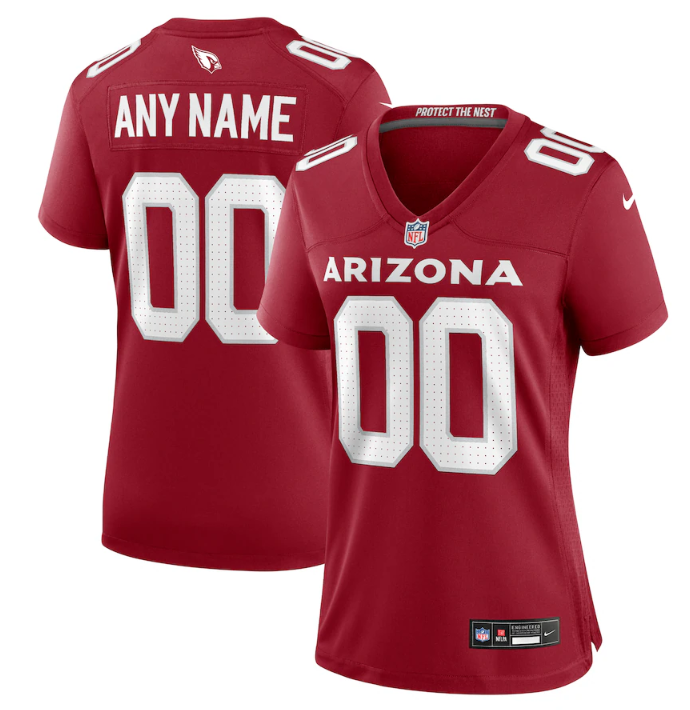 Women's Arizona Cardinals Active Player Custom New Red Stitched Game Jersey(Run Small) - Zenithce