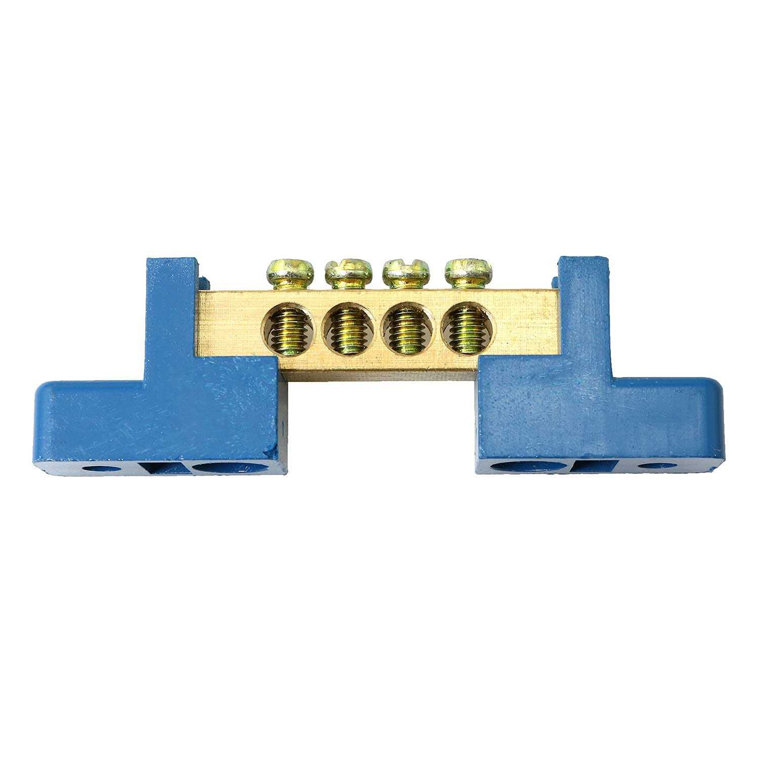 RLECS 2pcs Terminal Bus Bar Terminal Block Brass Wire Screw Terminal Grounding Strip Bus Bar Block - Zenithce