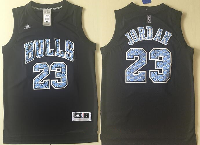 Chicago Bulls #23 Michael Jordan Black Diamond Stitched Adidas Revolution 30 Swingman Jersey - Zenithce
