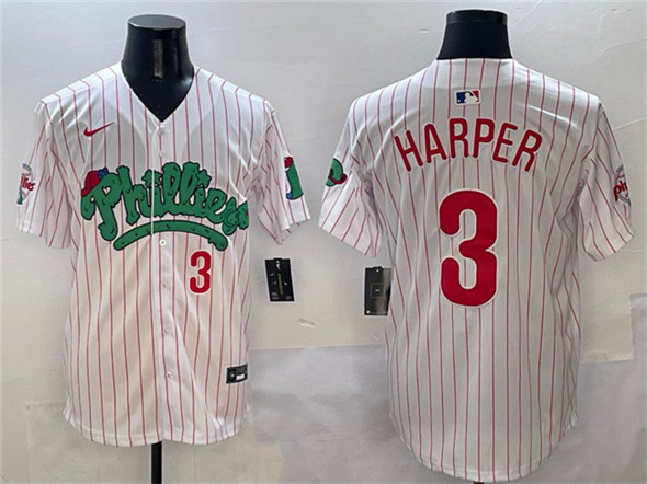 Philadelphia Phillies #3 Bryce Harper White Phanatic Limited Stitched Jersey - Zenithce
