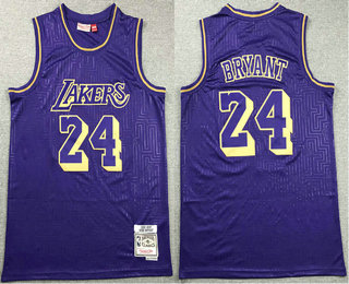 Los Angeles Lakers #24 Kobe Bryant 1996-97 Purple Hardwood Classics Soul Swingman Throwback Jersey - Zenithce