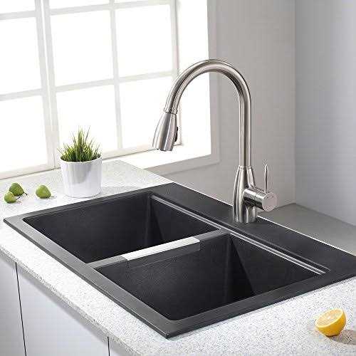 Kraus 33 Drop-In Double Bowl 60/40 Stainless Steel Kitchen Sink KTM32 - Zenithce