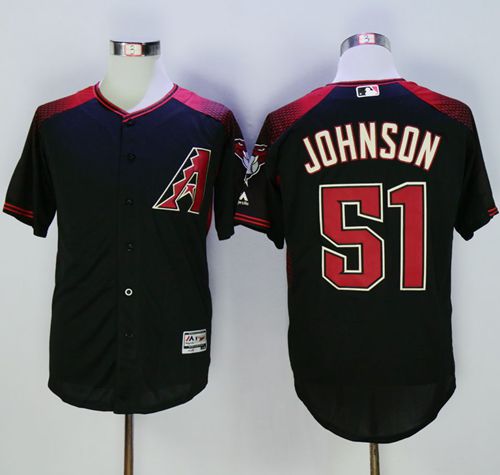 Diamondbacks #51 Randy Johnson Black Brick New Cool Base Stitched Jersey - Zenithce