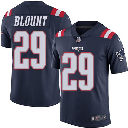 Patriots #29 LeGarrette Blount Navy Blue Stitched Limited Rush Nike Jersey - Zenithce