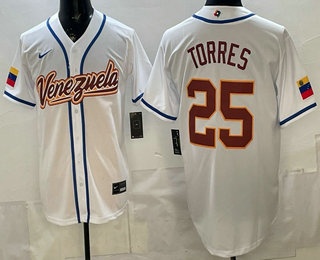 Venezuela #25 Gleyber Torres White 2026 World Classic Cool Base Jersey - Zenithce