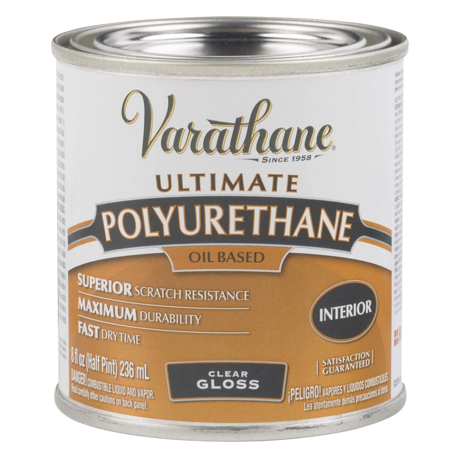 Varathane 8 oz. Clear Semi-Gloss Oil-Based Interior Polyurethane - Zenithce
