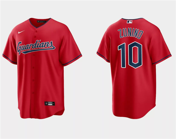 Cleveland Guardians #10 Mike Zunino Red Cool Base Stitched Jersey - Zenithce