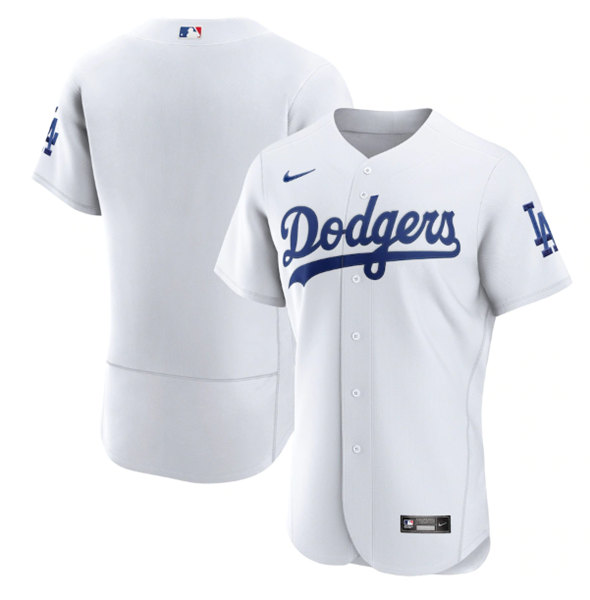 Los Angeles Dodgers Blank White Flex Base Sttiched Jersey - Zenithce
