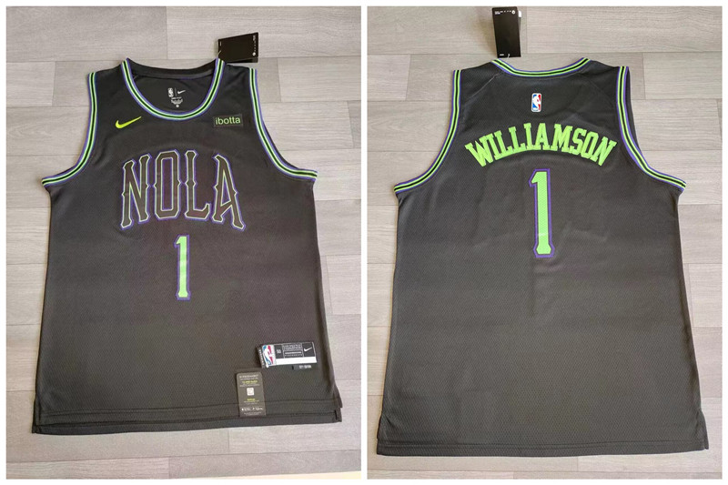 Pelicans 1 Zion Williamson Black 2023-24 City Edition Swingman Jersey - Zenithce
