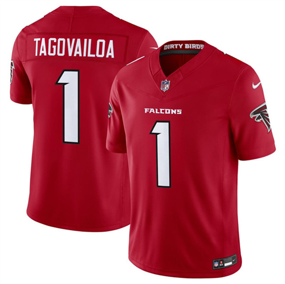 Atlanta Falcons #1 Tua Tagovailoa Red 2026 New F.U.S.E. Vapor Untouchable Limited Stitched Jersey - Zenithce