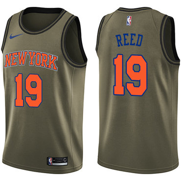 New York Knicks #19 Willis Reed Green Salute to Service Swingman Jersey - Zenithce