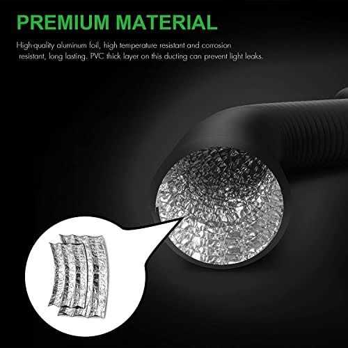 Ipower Flexible 6 Inch 25 Feet Aluminum Ducting 4 Layer Protection Dryer Vent Hose for Hvac Heating Cooling Ventilation and Exhaust - Zenithce