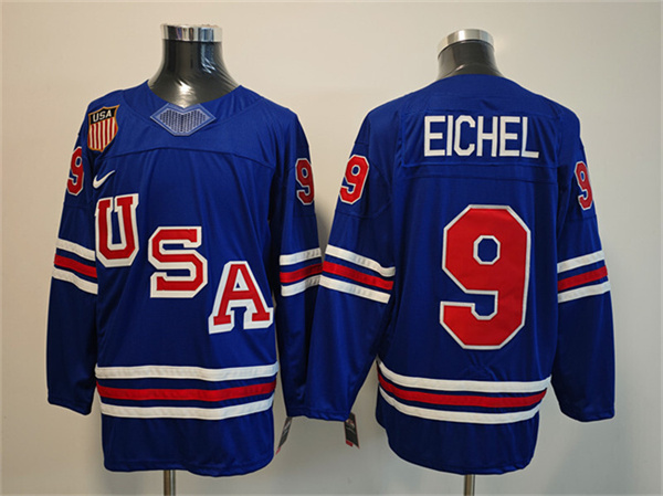 USA #9 Jack Eichel Royal 2025-2026 Stitched Jersey - Zenithce