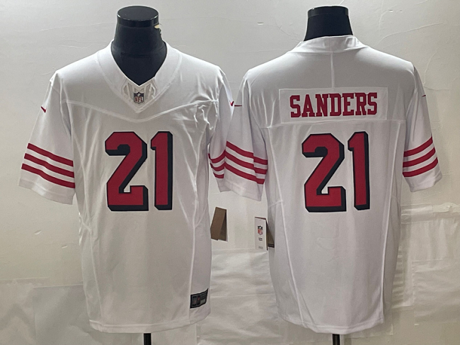 San Francisco 49ers #21 Deion Sanders White 2023 F.U.S.E. Vapor Untouchable Limited Stitched Jersey - Zenithce
