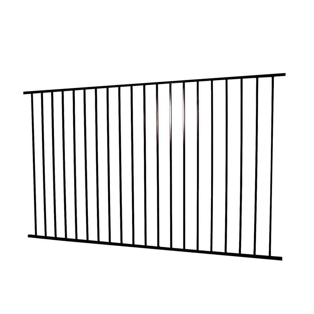 Monroe 5-ft H x 8-ft W White Steel Fence Panel - Zenithce