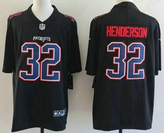 New England Patriots #32 TreVeyon Henderson Limited Black Fashion Vapor Jersey - Zenithce