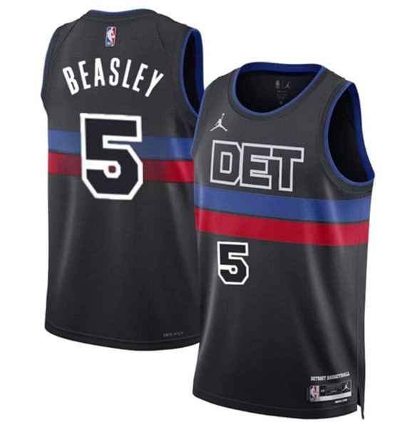 Detroit Pistons #5 Malik Beasley Black 2024 Statement Edition Stitched Jersey - Zenithce