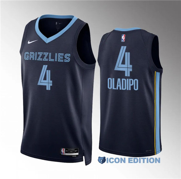 Memphis Grizzlies #4 Victor Oladipo Navy Icon Edition Stitched Jersey - Zenithce