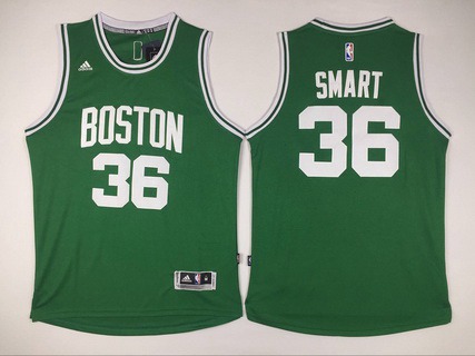 Boston Celtics #36 Marcus Smart Revolution 30 Swingman New Green Jersey - Zenithce