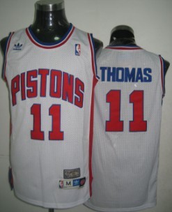 Detroit Pistons #11 Isiah Thomas White Swingman Throwback Jersey - Zenithce