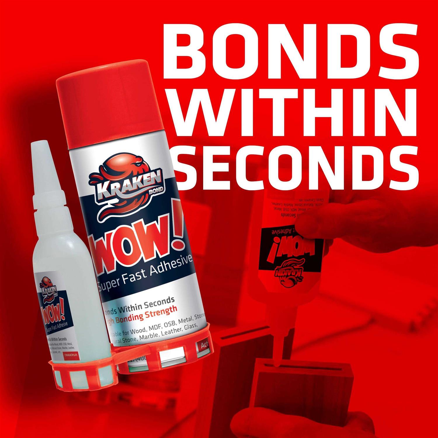Kraken Bond WOW! CA Glue with Spray Adhesive Activator - Zenithce