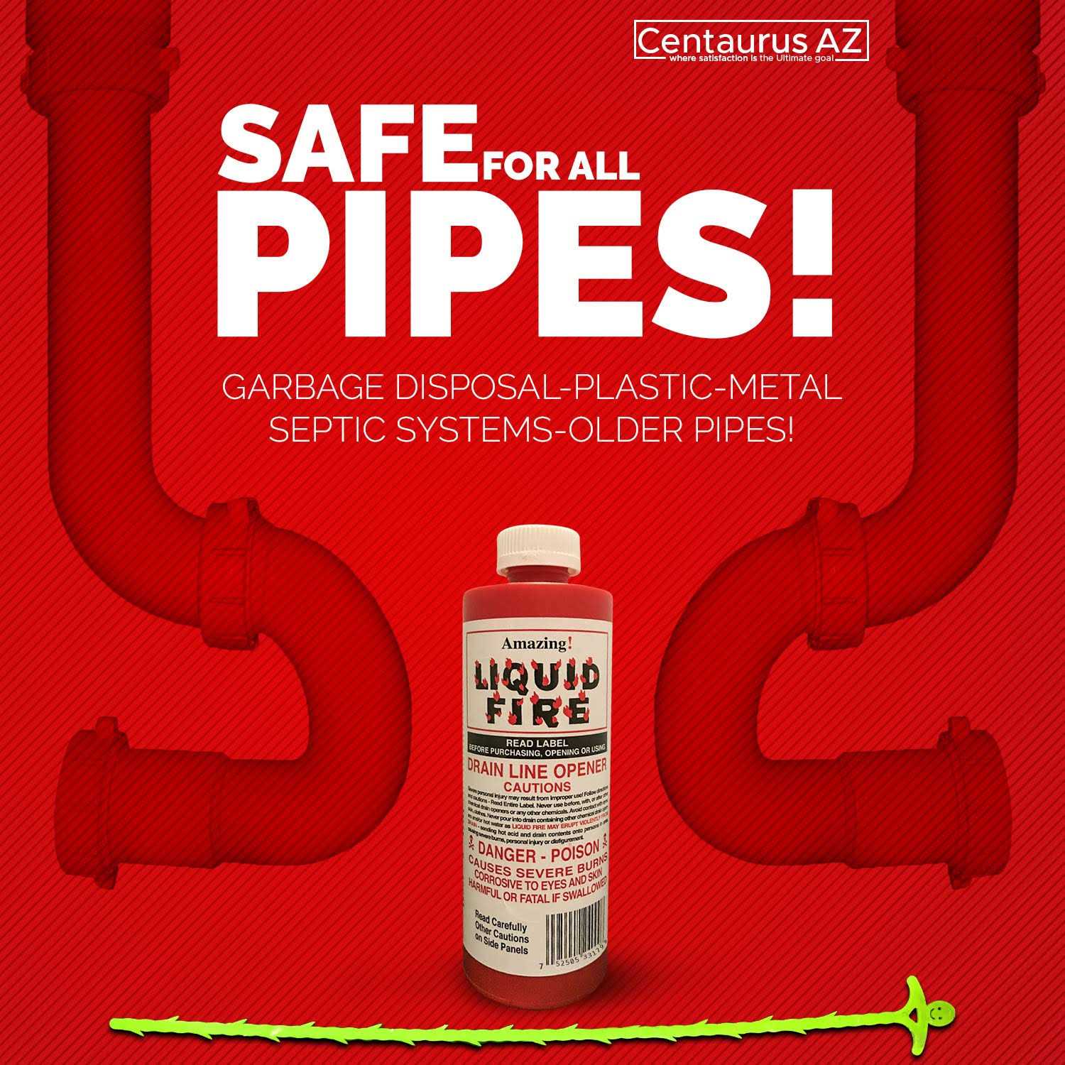 Liquid Fire Drain Line Opener - Zenithce