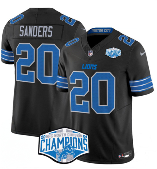 Detroit Lions #20 Barry Sanders Black 2024 NFC North Champions F.U.S.E. Vapor Limited Stitched Jersey - Zenithce
