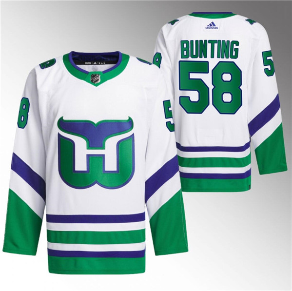 Carolina Hurricanes #58 Michael Bunting White 2023 24 Stitched Jersey - Zenithce