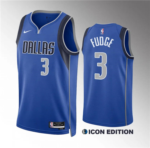 Dallas Mavericks #3 Alex Fudge Blue Icon Edition Stitched Jersey - Zenithce