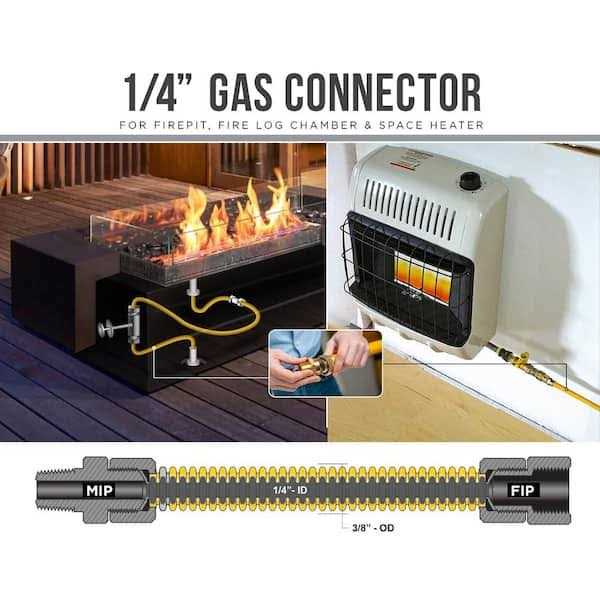 The Plumber’s Choice Flexible Gas Connector Yellow Coated Stainless Steel Heater - Zenithce