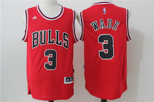 Chicago Bulls #3 Dwyane Wade Red White Revolution 30 Swingman Adidas Jersey - Zenithce