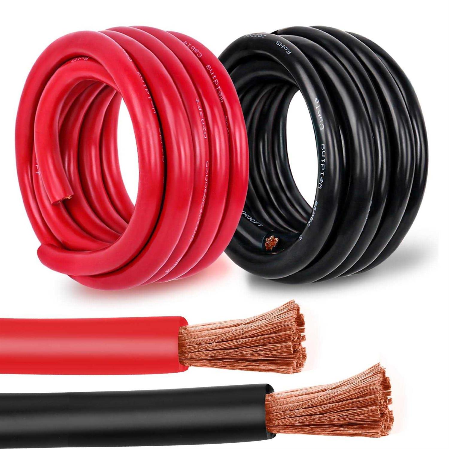 Kimbluth 2 Gauge Battery Cable Oxygen Free Copper Wire, 10ft 2 AWG Welding Cable Standard USA OFC Wire for Automotive, Battery, Solar, Marine and - Zenithce