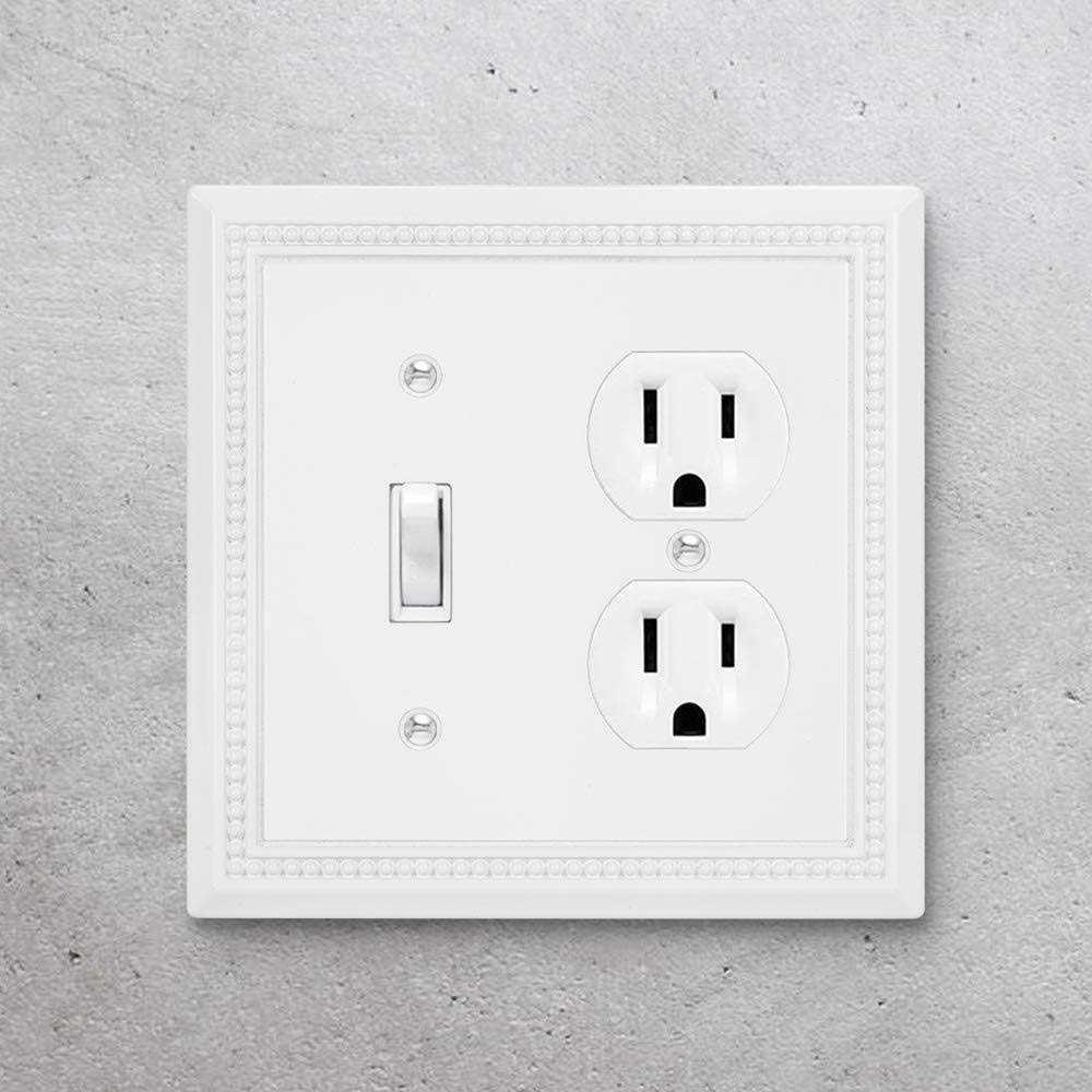 Henne Bery Sunken Pearls Decorative Wall Plate Switch Plate Outlet Cover - Zenithce