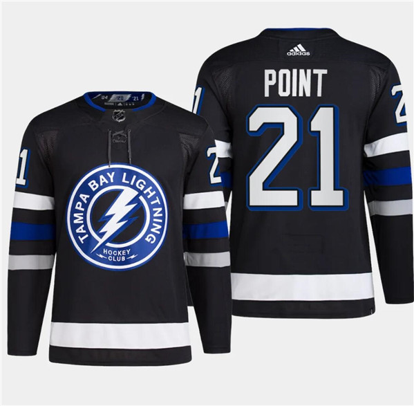 Tampa Bay Lightning #21 Brayden Point Black Alternate Premier Breakaway Stitched Jersey - Zenithce