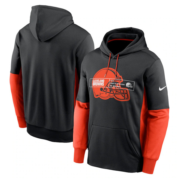 Cleveland Browns Black Color Block Fleece Performance Pullover Hoodie - Zenithce