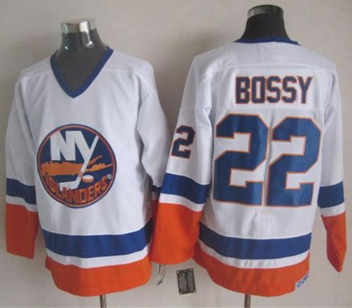 Islanders #22 Mike Bossy White CCM Throwback Stitched Jersey - Zenithce