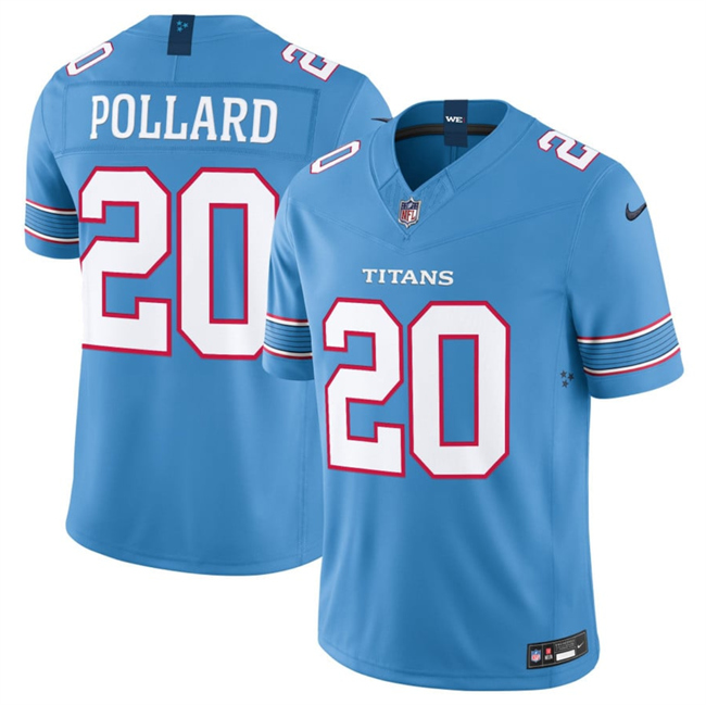 Tennessee Titans #20 Tony Pollard Light Blue 2026 F.U.S.E. Vapor Limited Stitched Jersey - Zenithce