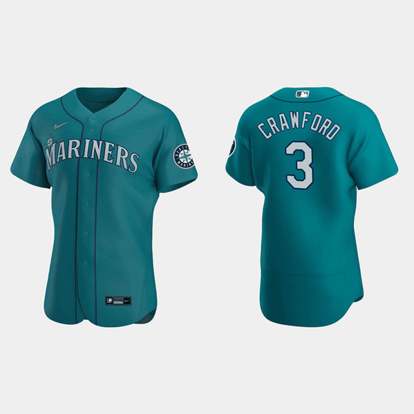 Seattle Mariners #3 J.P. Crawford Aqua Flex Base Stitched Jersey - Zenithce