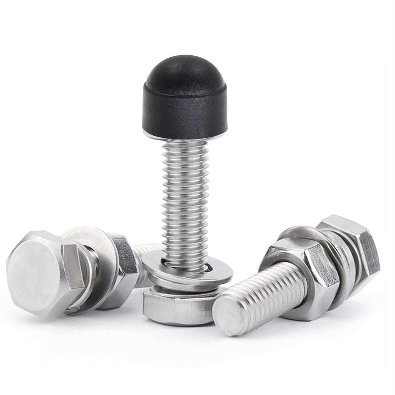 Zorfeter 25 Pcs Hex Head Bolt Covers Dome Plastic Bolt Caps Hexagonal Screw Cover Protection Caps Black - Zenithce