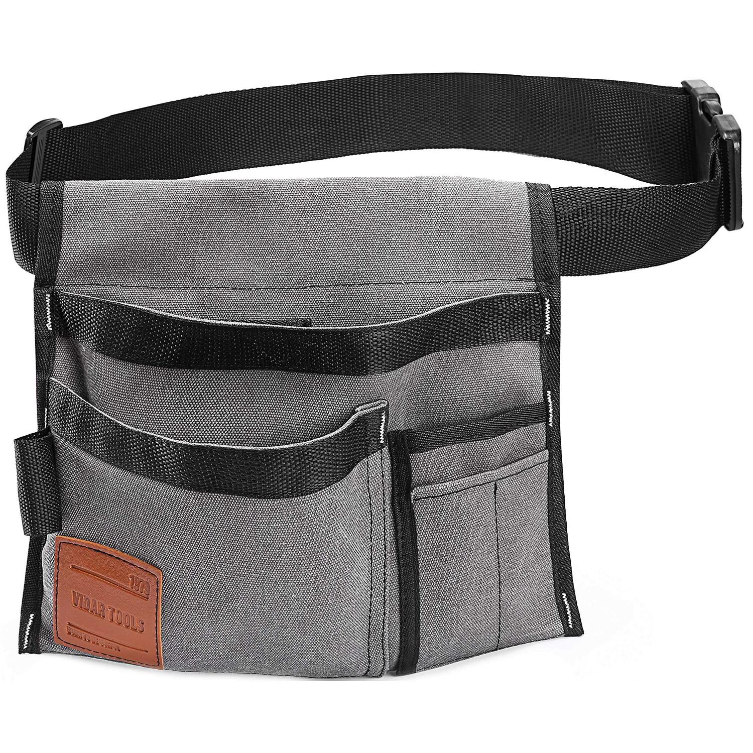 Vidar Tools 6-Pocket Single Side Tool Belt Pouch/Utility Belt Bag/Tool Apron for Carpenter/Gardening/Waist .Durable Canvas Construction.Comfortable - Zenithce
