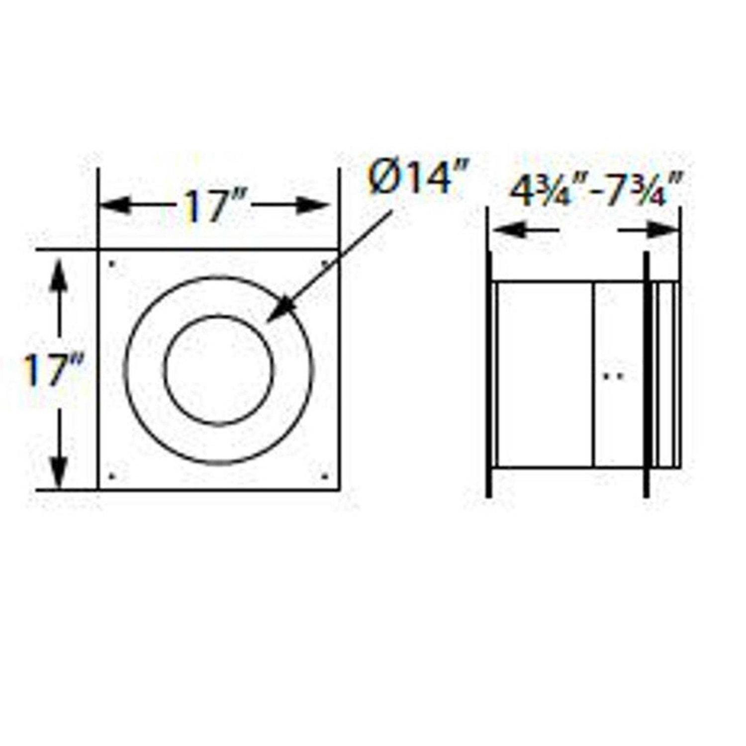DuraVent DuraPlus 6 in. Triple Wall Pipe Thru-the-Wall Stove Chimney Kit, 6DP-KOUT - Zenithce