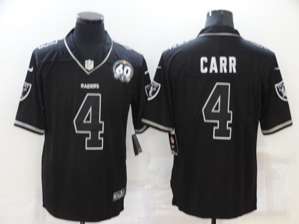 Las Vegas Raiders #4 Derek Carr Black Shadow Vapor Limited Stitched Jersey - Zenithce