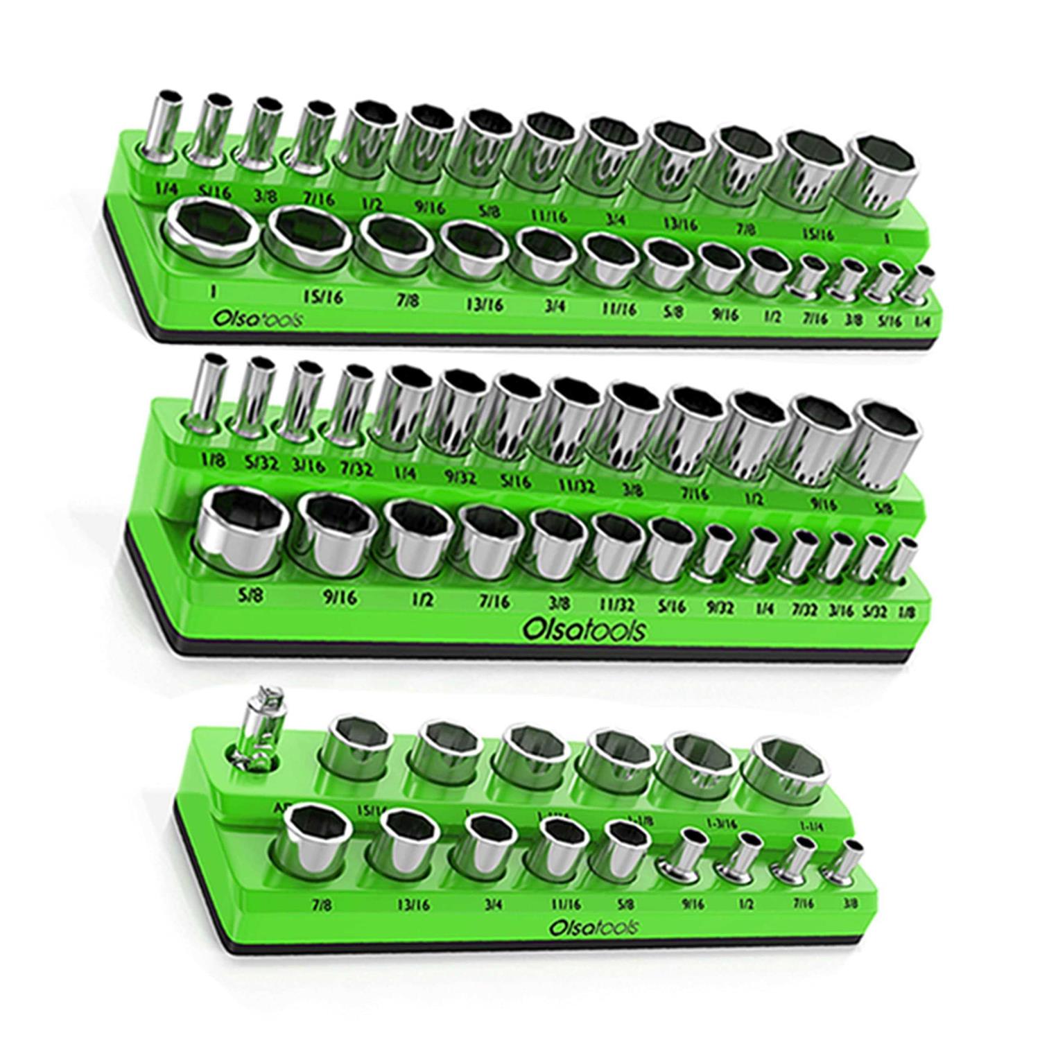 Olsa Tools Magnetic Socket Organizer Socket Holder 1/2-Inch Drive - Zenithce
