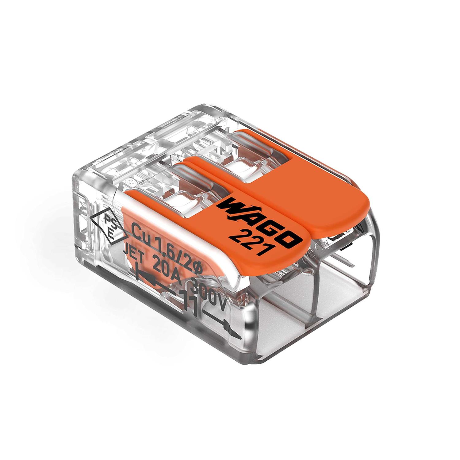 WAGO 221 Lever-Nuts 35pc Compact Splicing Wire Connector Assortment with Case - Zenithce