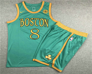 Boston Celtics #8 Kemba Walker NEW Green 2020 Swingman Stitched Jersey With Shorts - Zenithce