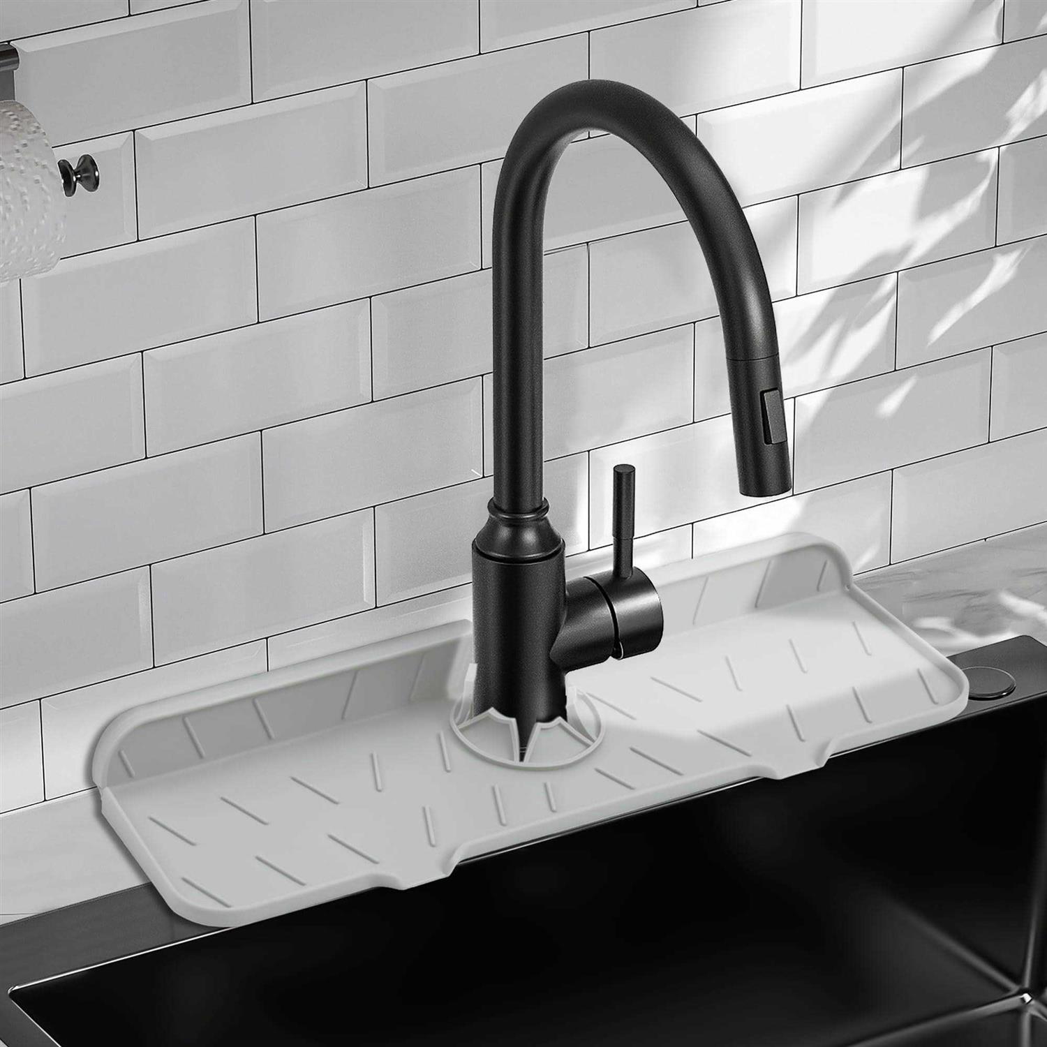 Meiliweser Silicone Sink Splash Guard Gen 2 Slope Upgraded Faucet Mat - Zenithce