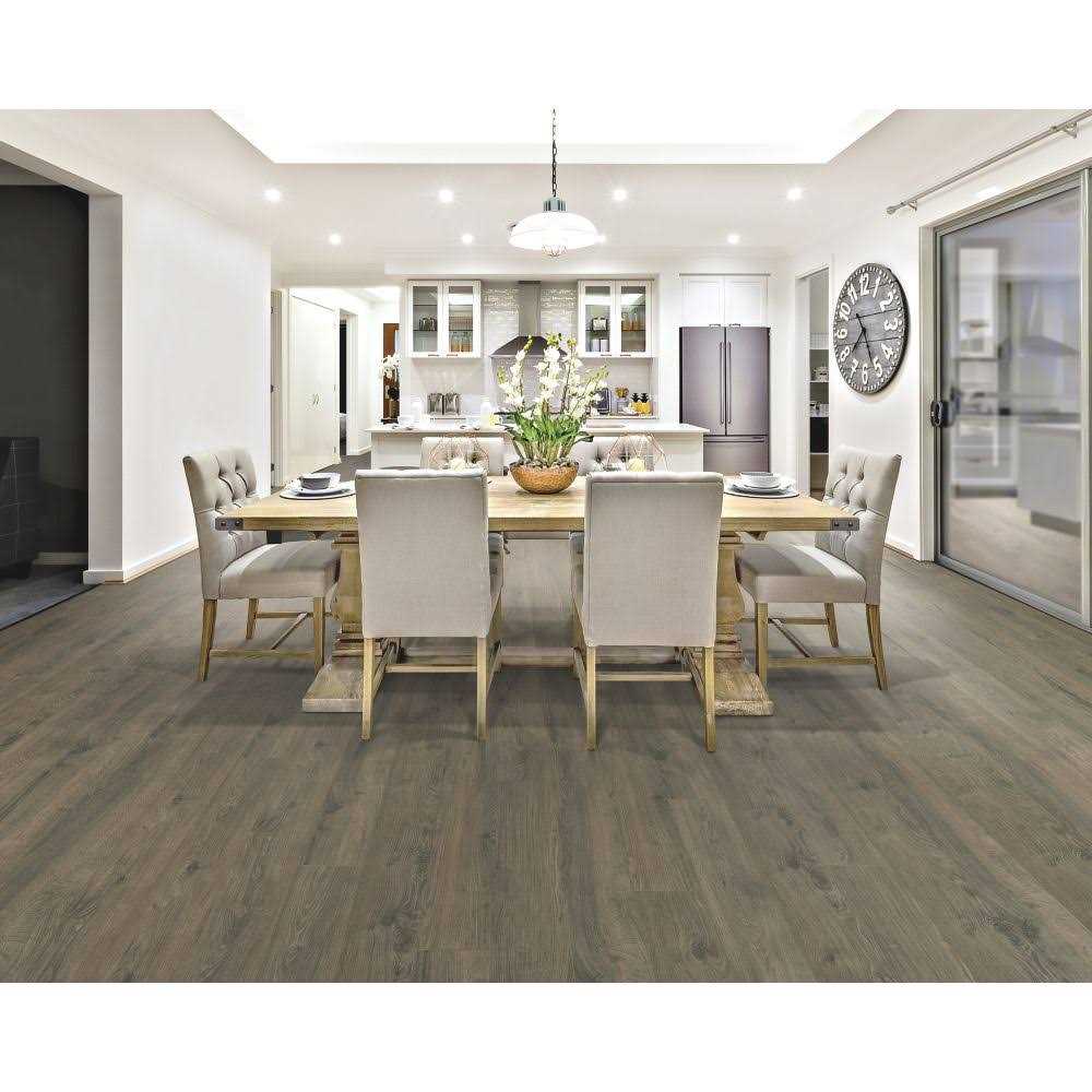 QuickStep Studio + Spill Repel Toasted Chestnut 10-mm T x 5-in W x 48-in L Waterproof Wood Plank Laminate Flooring - Zenithce