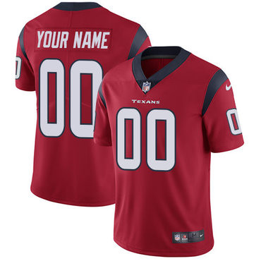 Texans Customized Red Vapor Untouchable Limited Stitched Jersey - Zenithce