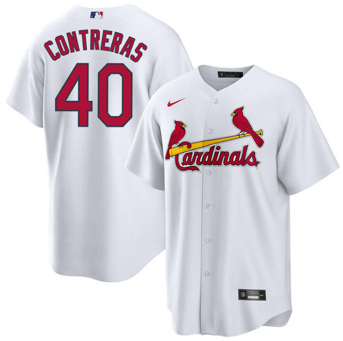 St. Louis Cardinals #40 Willson Contreras White Cool Base Stitched Jersey - Zenithce